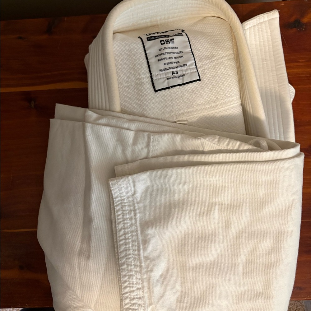 White Martial Arts Gi Jacket and Pants - A3